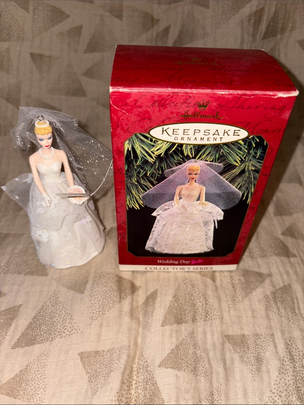 Hallmark Wedding Day Barbie Ornament in White Collector’s Series
